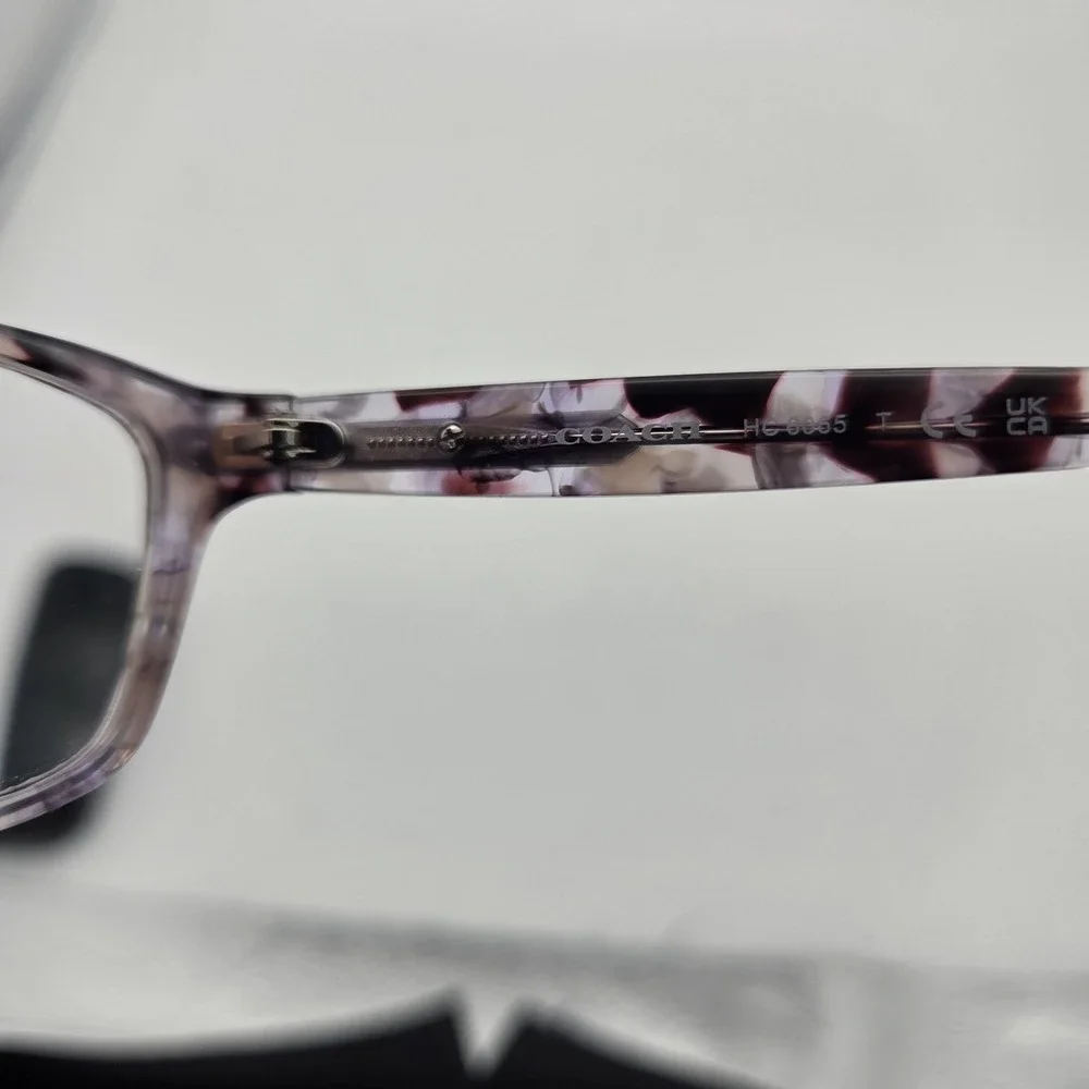 COACH HC6065 5548 Purple Tortoise Rectangle Women's 51 mm Eyeglasses W/ Case